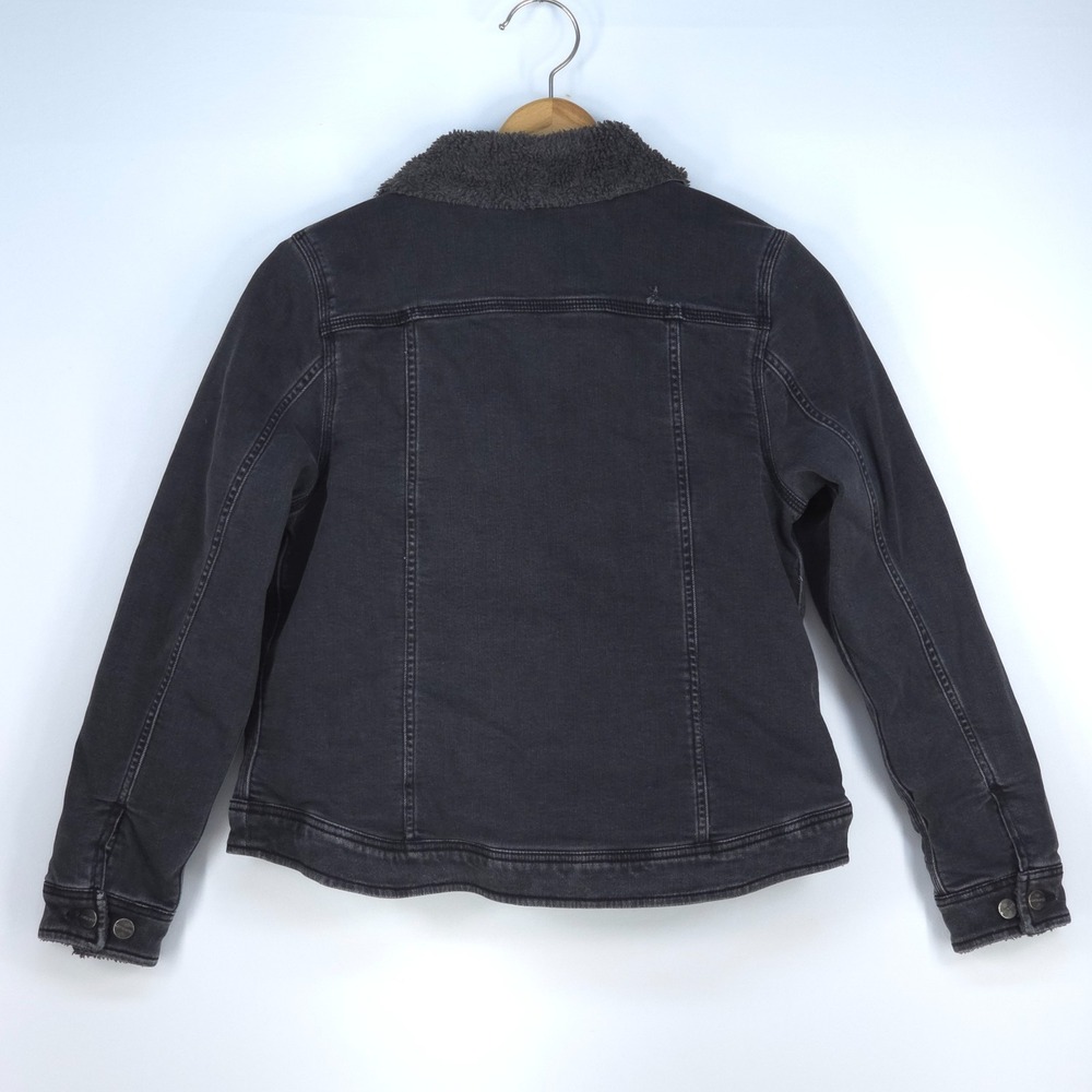 Carhartt Sherpa-Lined Duck Denim Jacket Womens Small 104424/BLK Black Chore Coat - Picture 6 of 16